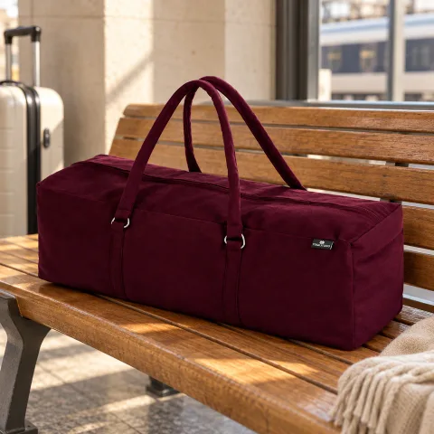 Travel & Outdoors — Yoga Studio GOTS Organic Cotton Equipment Kit Bag in a natural editorial setting