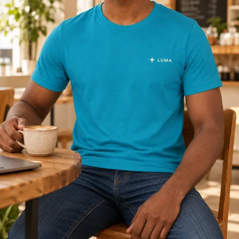 Clothing — Unisex Staple T-Shirt — Bella + Canvas 3001 in a natural editorial setting