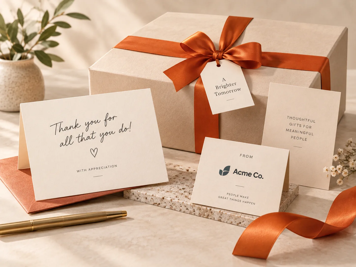 Gift wrapping and personal thank-you cards
